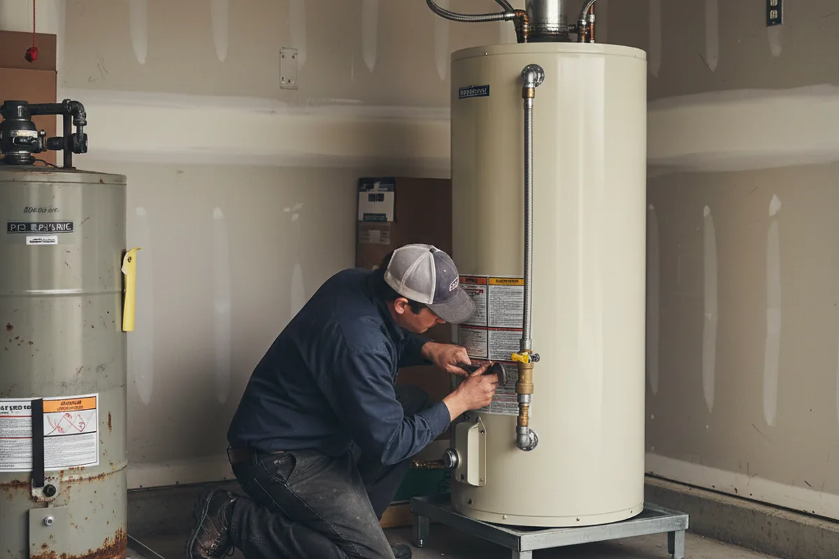 Water heater and shutoff valve replacement in Valley Park