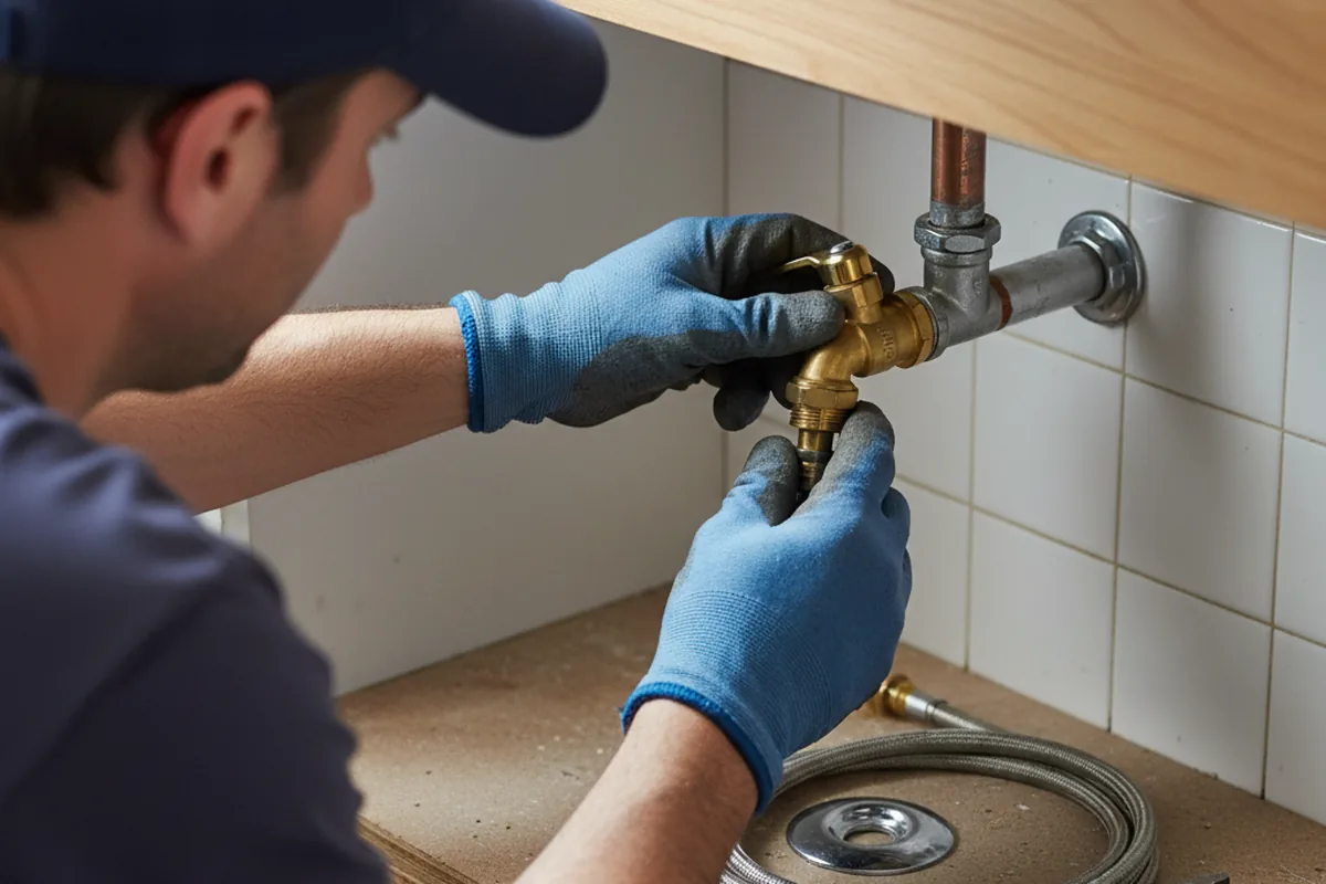 Shutoff valve and fitting work during Emergency Plumbing in Valley Park